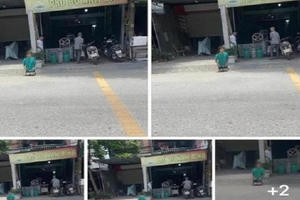 Phẫn nộ hình ảnh bé gái quỳ trước quán phở giữa trưa nắng