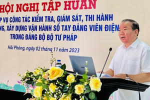 Đảng uỷ Bộ Tư pháp tập huấn nghiệp vụ công tác kiểm tra, giám sát thi hành kỷ luật đảng