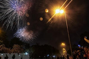 Đêm giao thừa, Hà Nội bắn pháo hoa tại Công viên Thống Nhất