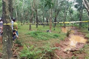 Đồng Nai: Người dân hoảng hồn phát hiện thi thể người đàn ông cháy đen trong lô cao su