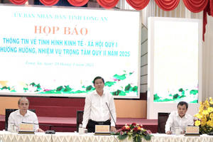 Long An: Tăng trưởng GRDP quý I năm 2025 ước đạt 7,2%