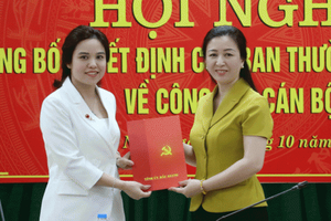 Huyện Lục Nam có tân nữ Bí thư Huyện ủy