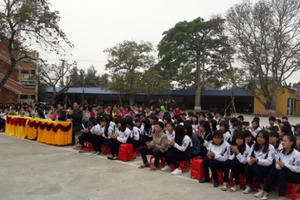 Đồn Biên phòng Cát Hải (Hải Phòng): Tuyên truyền về Nghị định 71 và Chỉ thị số 01 tới 500 học sinh, giáo viên Đồn Biên phòng Cát Hải (Hải Phòng): Tuyên truyền về Nghị định 71 và Chỉ thị số 01 tới 500 học sinh, giáo viên