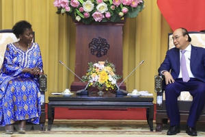 Chủ tịch nước Nguyễn Xuân Phúc tiếp Tổng Thư ký Tổ chức quốc tế Pháp ngữ