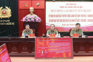 Công an Hà Nội phát động cao điểm tuyên truyền 80 năm Ngày truyền thống Công an nhân dân