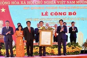 Công bố Quyết định công nhận TP Dĩ An là đô thị loại II