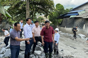 Bí thư Tỉnh ủy Lào Cai chỉ đạo khắc phục sự cố vỡ cống thoát tràn tại xã Tả Phời