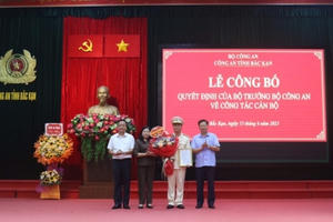 Thượng tá Lê Hồng Giang được bổ nhiệm giữ chức Phó Giám đốc Công an tỉnh Bắc Kạn