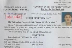 Công an TP. HCM truy nã đặc biệt đối tượng liên quan đến vụ án giết người