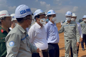 Phó thủ tướng Lê Văn Thành kiểm tra tiến độ xây dựng Sân bay Long Thành