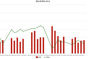 Thị trường cổ phiếu niêm yết trên HNX tháng 10/2025: Thanh khoản giảm 9,59%