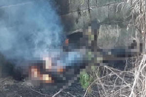 Bàng hoàng phát hiện thi thể một người đàn ông chết trong đám cháy ở nghĩa trang