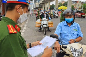 19 khu vực vùng xanh ở Hà Nội sẽ không kiểm soát giấy đi đường