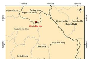 Liên tiếp xảy ra động đất tại Quảng Nam