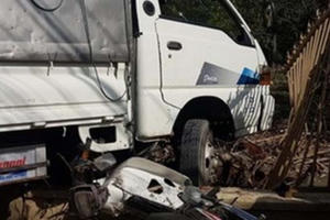 Khánh Hòa: Xe tải mất lái tông trực diện xe máy, cụ ông 70 tuổi tử vong