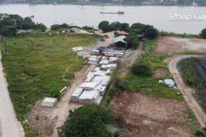 Đã hết thời hạn di rời, xưởng đúc bê tông vi phạm ở xã Kim Lan vẫn “chình ình” tại chỗ