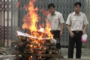 Đốt vật chứng thế nào để không gây ô nhiễm môi trường?