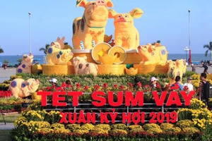 Ngộ nghĩnh gia đình heo vàng đón Tết Kỷ Hợi