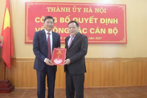 Hà Nội: Bí thư quận Tây Hồ được bổ nhiệm làm Giám đốc sở Kế hoạch và Đầu tư