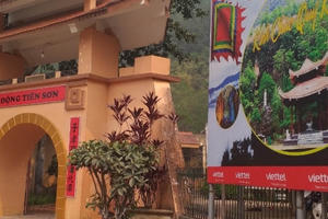 Đá lở tại động Tiên Sơn cần được khắc phục sớm