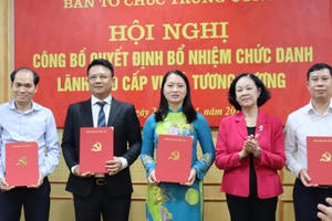 Bổ nhiệm nhiều nhân sự trực thuộc Ban Tổ chức Trung ương