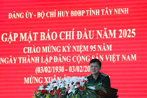 Bộ đội Biên phòng Tây Ninh tổ chức gặp mặt báo chí đầu năm 2025