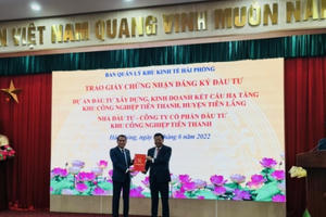 Hải Phòng: Trao giấy chứng nhận đầu tư cho 6 dự án