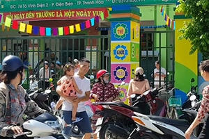 Thanh Hóa: Cháy bếp ăn, trường Mầm non náo loạn