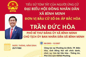 Giới thiệu tiểu sử tóm tắt ứng cử viên đại biểu HĐND xã Bình Minh nhiệm kỳ 2026 – 2031