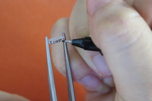 Viết chữ lên hạt gạo