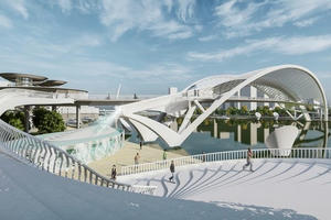 Sắp khởi công cầu đi bộ 1.000 tỷ đồng hình lá dừa bắc qua sông Sài Gòn