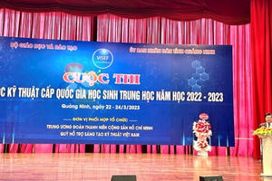 Gần 150 dự án tham dự Cuộc thi khoa học, kỹ thuật cấp quốc gia học sinh trung học Gần 150 dự án tham dự Cuộc thi khoa học, kỹ thuật cấp quốc gia học sinh trung học
