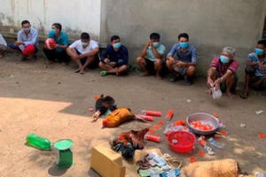 Đập tan tụ điểm đá gà ăn tiền, thu giữ nhiều tang vật