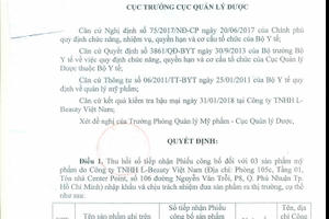 Vì sao Bộ Y tế đình chỉ lưu hành, thu hồi 3 sản phẩm của Dior