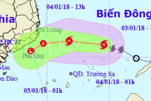 Dự báo thời tiết ngày 4/01: Bão số 1 suy yếu thành áp thấp nhiệt đới Dự báo thời tiết ngày 4/01: Bão số 1 suy yếu thành áp thấp nhiệt đới