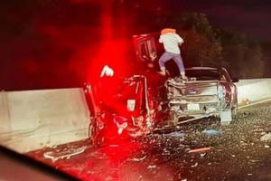 Tai nạn liên hoàn tại Km63 lối vào cao tốc Phan Thiết - Dầu Giây