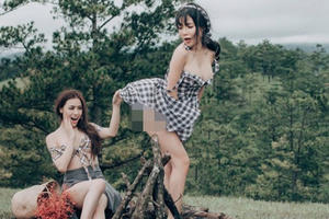 Á hậu Thư Dung chụp ảnh hớ hênh: Đạo nhái hay trò lố khoe thân?