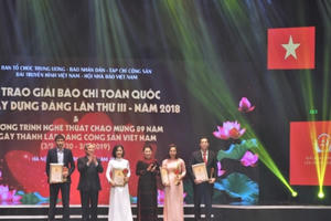 Trao giải “Búa liềm vàng” năm 2018 cho 56 tác phẩm xuất sắc về xây dựng Đảng