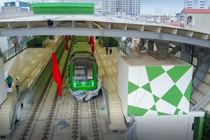 Hà Nội: Đóng điện toàn tuyến, sắp chạy thử đường sắt Cát Linh - Hà Đông