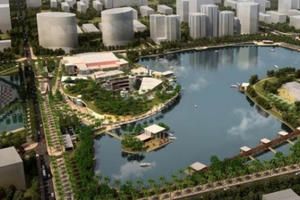 Dự án Công viên hồ điều hòa Nhân Chính khởi công sau "ngủ đông"