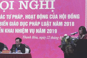 Thứ trưởng Đặng Hoàng Oanh dự Hội nghị triển khai công tác Tư pháp Thanh Hóa