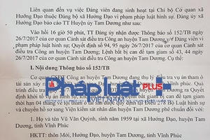 Vĩnh Phúc: Bắt tạm giam hai cán bộ xã về tội tham ô tài sản