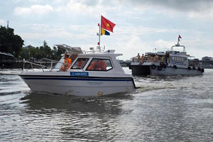 Công an tỉnh Kiên Giang ra quân cao điểm tổng kiểm soát phương tiện khai thác, vận chuyển cát, sỏi