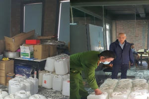 Tạm giữ 510 lít rượu thủ công không rõ nguồn gốc xuất xứ