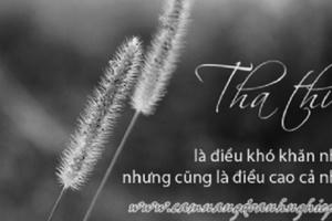 Tha thứ cho kẻ thù là phóng thích cho chính mình