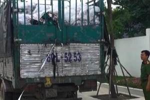 Đồng Nai: Bắt quả tang xe tải đổ trộm 4 tấn chất thải rác thải công nghiệp
