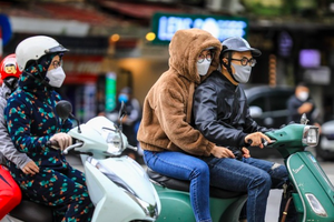 Không khí lạnh bao trùm miền Bắc, nhiều nơi xuất hiện sương mù, mưa phùn