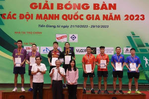 Bóng bàn Hà Nội T&T giành 2 huy chương vàng tại giải các đội mạnh quốc gia