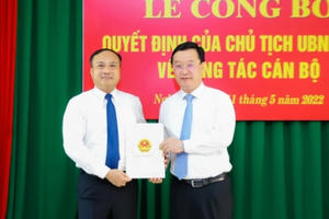 Ông Nguyễn Viết Hưng được bổ nhiệm làm Giám đốc Sở Nội vụ Nghệ An