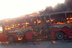 Thông tin mới về vụ xe giường nằm bốc cháy trơ khung trên cao tốc Pháp Vân - Cầu Giẽ